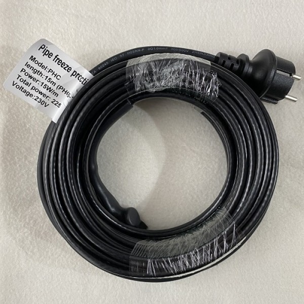 EXTRA PEVNÝ vykurovací kábel na ochranu proti mrazom s TERMOSTATOM IP68 15W/m - 15 m